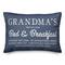 Grandma's Bed & Breakfast Navy Throw Pillow